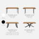 Industrial Dining Table L120-220, WH Industrial Dining Table L120-220, WH